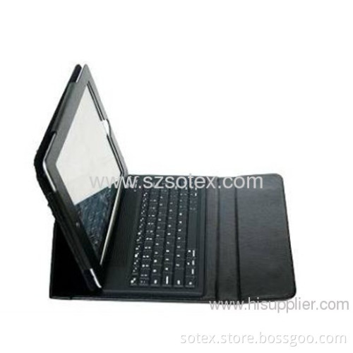 Silicon Bluetooth Keyboard With Leather Case For Ipad2&3